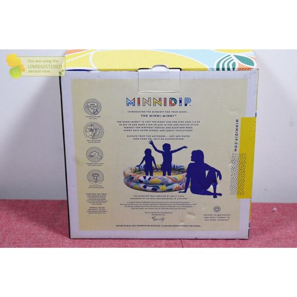 MINNIDIP Inflatable Kid's Swim Pool Minni-Minni Citrus Wave 4'x1' Foot Pack Wear - Picture 4 of 5